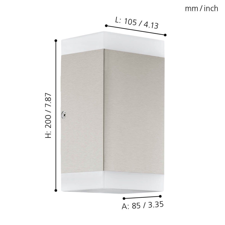 Eglo - LED Zunanja stenska svetilka 2xGU10/4,6W/230V IP44