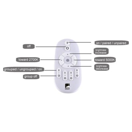 Eglo - LED Zatemnitveni panel LED/25W/230V 2700-5000K + Daljinski upravljalnik