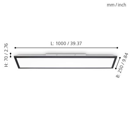 Eglo - LED Zatemnitveni panel LED/25W/230V 2700-5000K + Daljinski upravljalnik