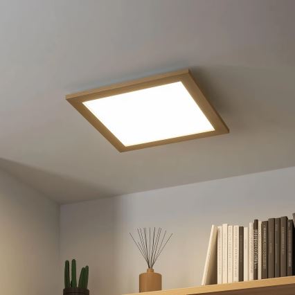 Eglo 75643 - LED stropna svetilka CALEMAR LED/19W/230V 4000K 43,7 x 43,7 cm hrast