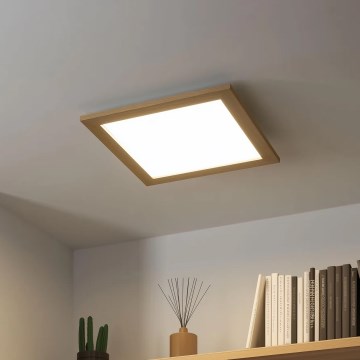 Eglo 75643 - LED Stropna svetilka CALEMAR LED/19W/230V 4000K 43,7x 43,7 cm hrast