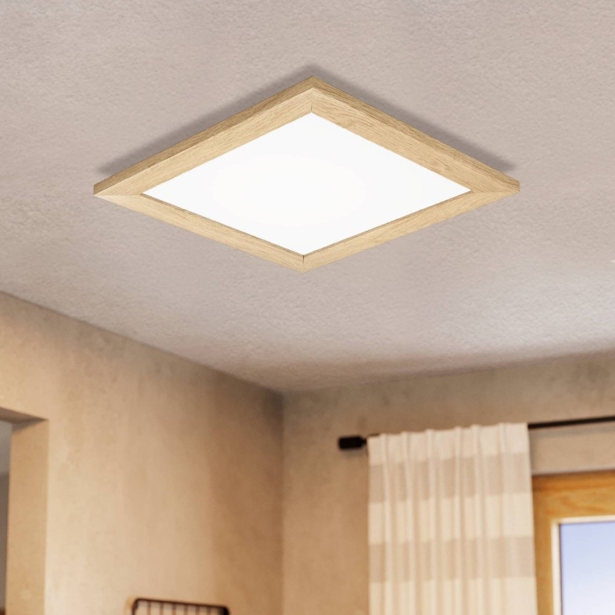 Eglo 75643 - LED Stropna svetilka CALEMAR LED/19W/230V 4000K 43,7x 43,7 cm rjava
