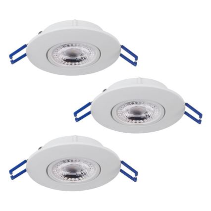 Eglo 75763 - SET 3x LED Vgradna svetilka ZUJAR LED/3,4W/230V bela