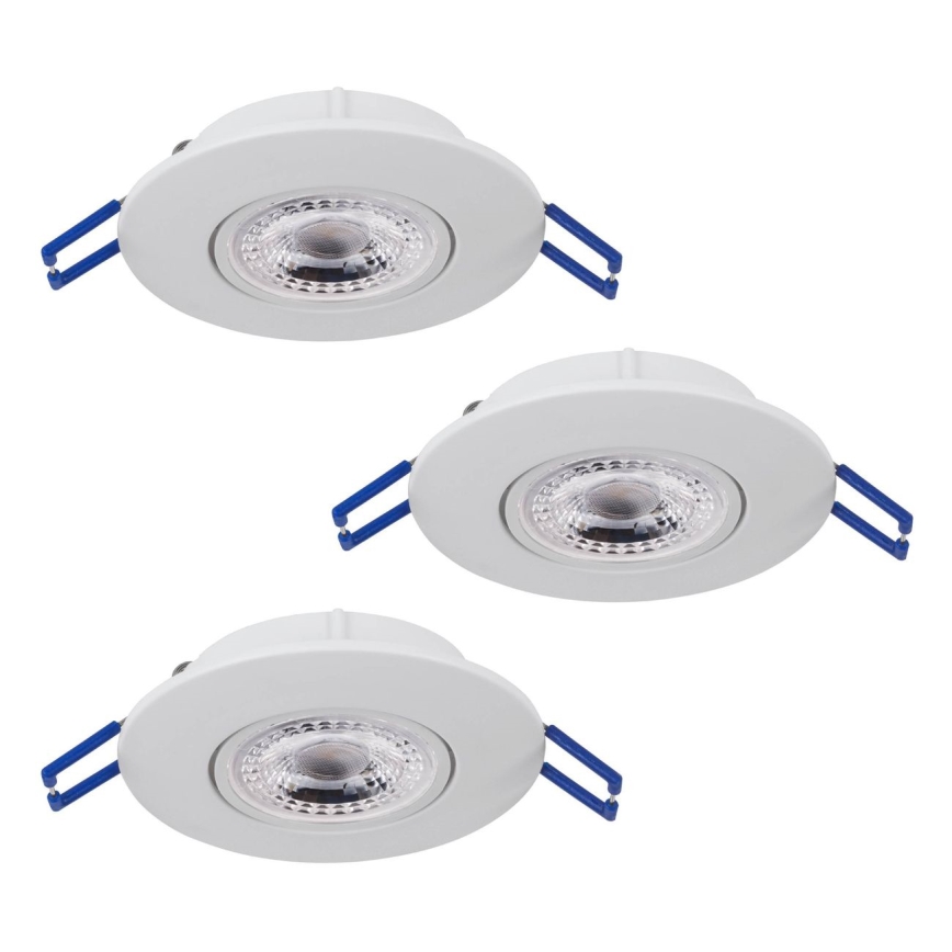 Eglo 75763 - SET 3x LED Vgradna svetilka ZUJAR LED/3,4W/230V bela