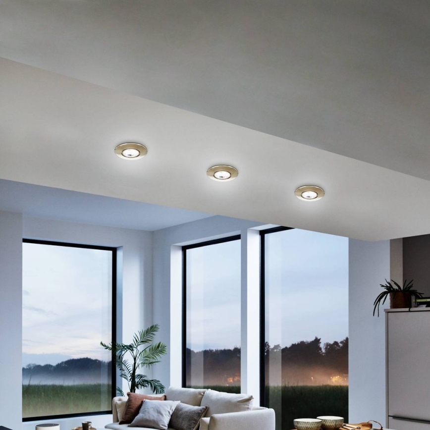 Eglo 75765 - SET 3x LED Vgradna svetilka ZUJAR LED/3,4W/230V mat krom