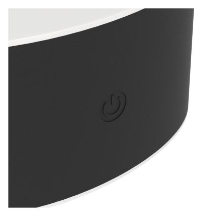 Eglo - LED zatemnjiva polnilna stenska svetilka za zunanjo uporabo z vklopom na dotik, LED/5W/5V 2000 mAh 3000/4000/6500K IP44 črna