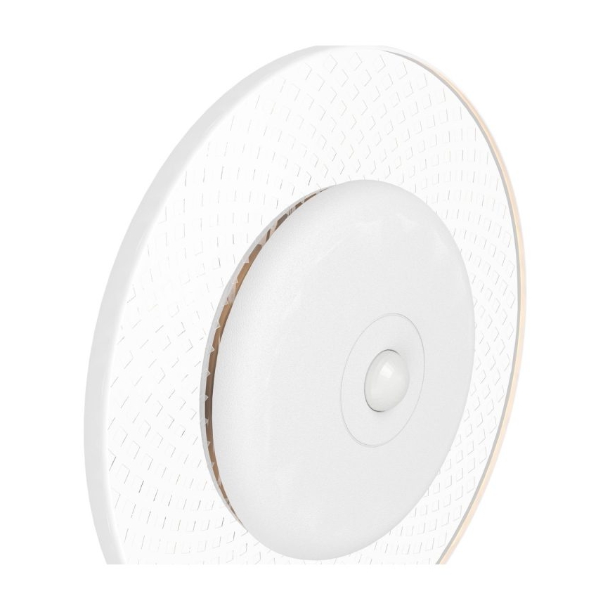 Eglo - LED RGBW zatemnjiva polnilna stenska svetilka s senzorjem gibanja in mraka, LED/5V 2000 mAh, bela + daljinski upravljalnik