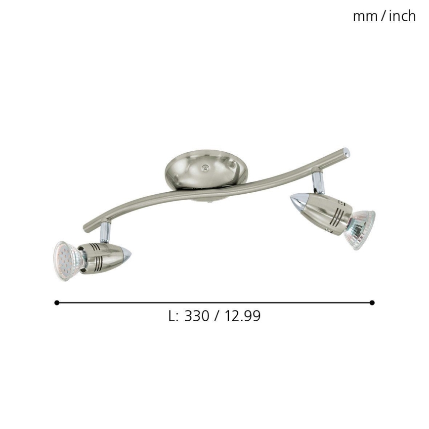 Eglo 78023 - LED Reflektor MAGNUM 2xGU10/3W/230V 3000K mat krom