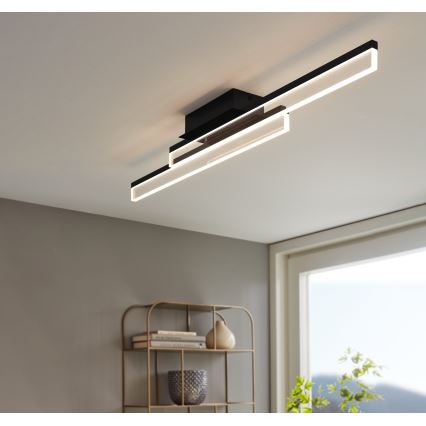 Eglo 780433 - LED Kopalniška stropna svetilka YANGUAS 2xLED/11W/230V 3000K IP44 mat krom