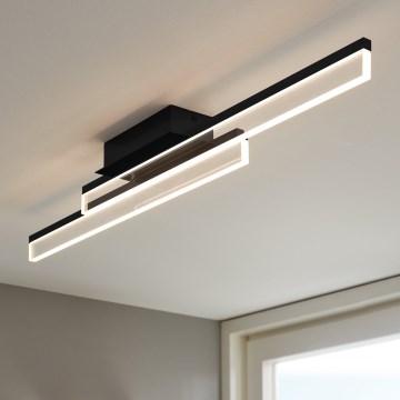 Eglo 780433 - LED stropna svetilka za kopalnico YANGUAS 2xLED/11W/230V 3000K IP44 črna