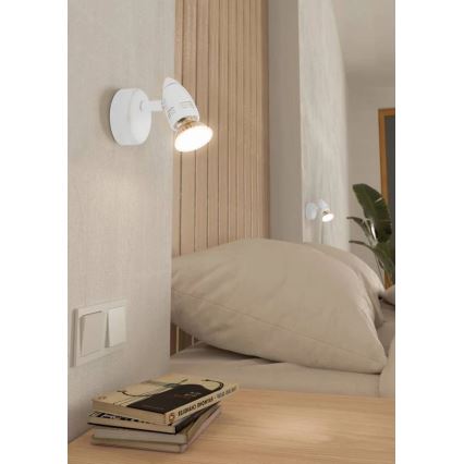 Eglo 780447 - LED Stenski reflektor SABADELL 1xGU10/2,8W/230V 3000K bela