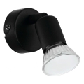 Eglo 780457 - LED Stenski reflektor ESCALERA 1xGU10/2,8W/230V 3000K črna