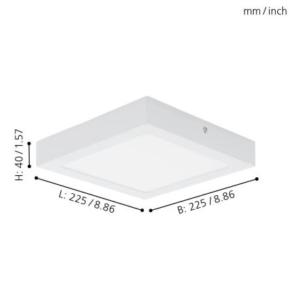 Eglo 78202 - LED Stropna svetilka FUEVA LED/16,5W/230V