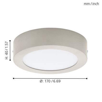 Eglo 78213 - LED Stropna svetilka FUEVA LED/10,9W/230V