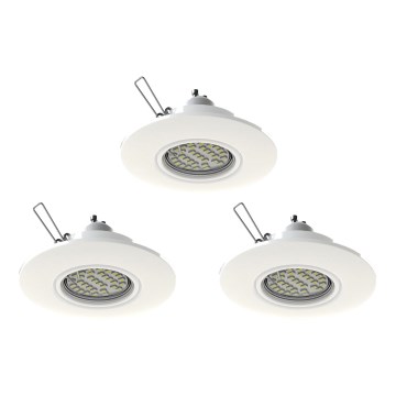 Eglo 78704 - SET 3x LED Vgradna svetilka PENETO 1xGU10/3,3W/230V bela