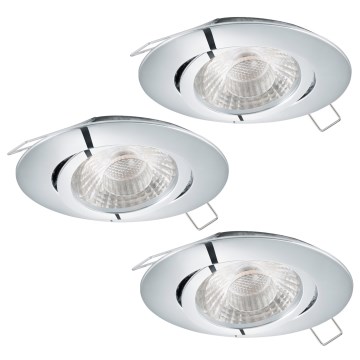 Eglo 78708 - SET 3x LED Vgradna svetilka TEDO 1xGU10/5W/230V