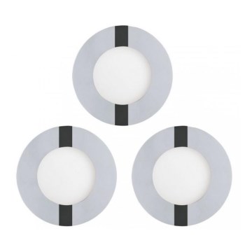 Eglo 78733 - SET 3x LED Kopalniška vgradna svetilka FUEVA 1xLED/2,7W/230V IP44