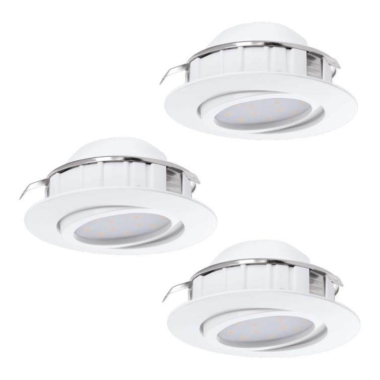 Eglo 78755 - SET 3x LED Vgradna svetilka PINEDA 1xLED/6W/230V 3000K bela