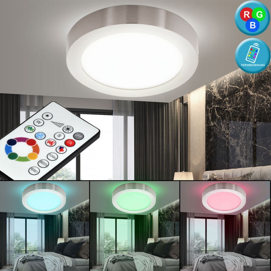 Eglo 78767 - LED RGB Zatemnitvena stropna svetilka TINUS 1xLED/6W/230V