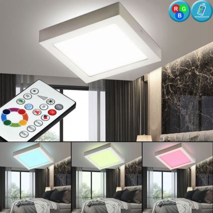 Eglo 78768 - LED RGB Zatemnitvena stropna svetilka TINUS 1xLED/6W/230V