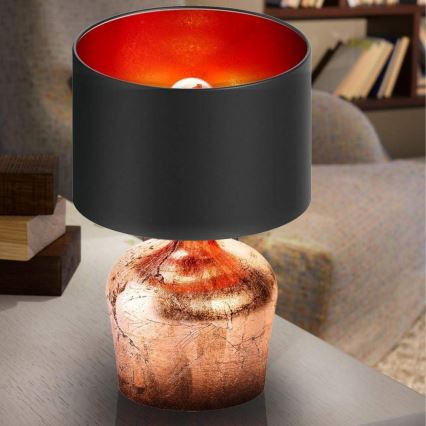 Eglo 78938 - Namizna svetilka MANALBA 1xE27/60W/230V bakrena