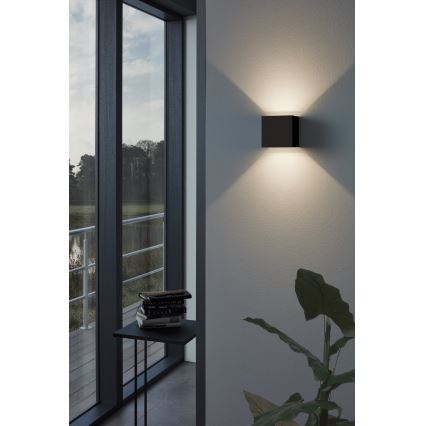 Eglo 79215 - LED Zunanja stenska svetilka CALPINO 2xLED/3,3W/230V 3000K IP54 črna
