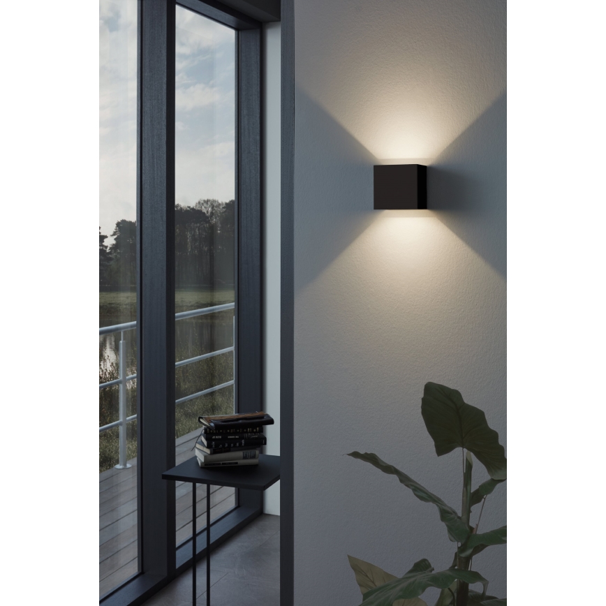 Eglo 79215 - LED Zunanja stenska svetilka CALPINO 2xLED/3,3W/230V 3000K IP54 črna
