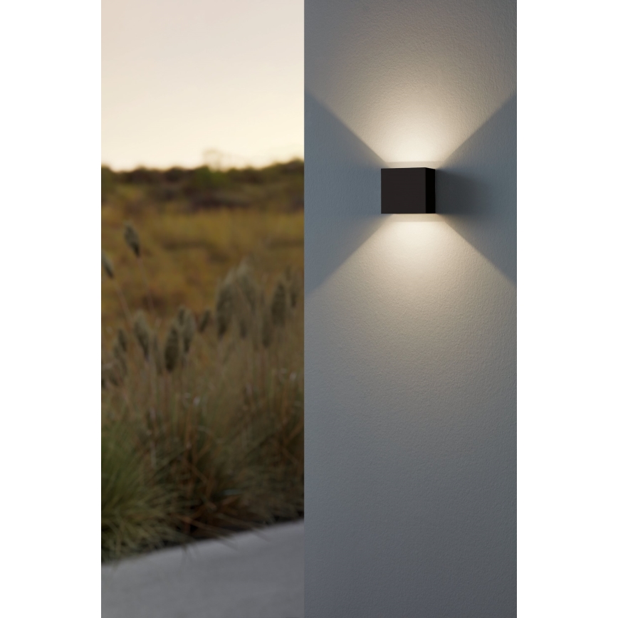 Eglo 79215 - LED Zunanja stenska svetilka CALPINO 2xLED/3,3W/230V 3000K IP54 črna
