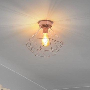 Eglo 79256 - Stropna svetilka BYRON 1xE27/60W/230V bakrena