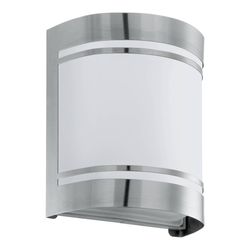 Eglo 79283 - Zunanja stenska svetilka CERNO 1xE27/40W/230V sijajni krom IP44