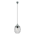 Eglo 79435 - Lestenec na kablu BAMPTON 1xE27/60W/230V siva/črna