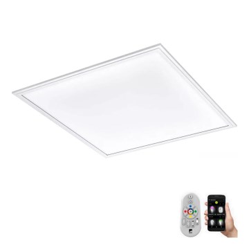 Eglo 79467 - LED Zatemnitvena stropna svetilka POZZALLO LED/21W/230V 2700-6500K 45x45 cm bela + Daljinski upravljalnik