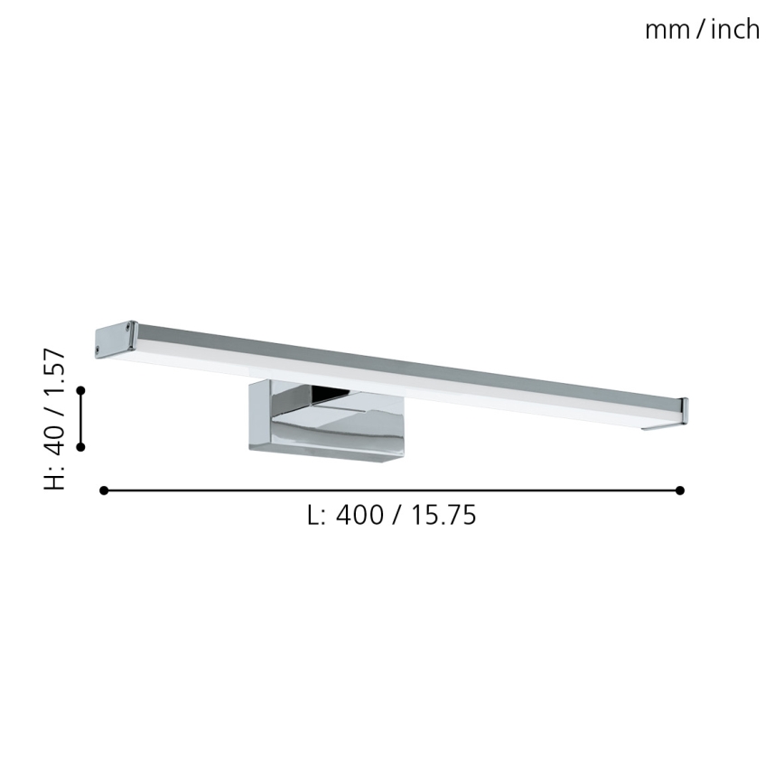 Eglo 79532 - LED Kopalniška luč za osvetlitev ogledala SARNOR LED/7,4W/230V 40 cm IP44 sijajni krom
