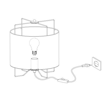 Eglo 79645 - Namizna svetilka BRIDEKIRK 1xE27/40W/230V bež