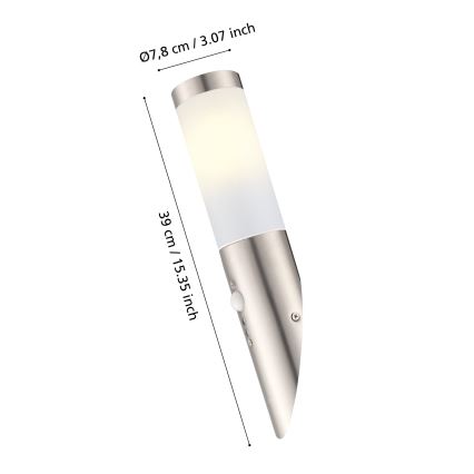 Eglo - Zunanja senzorska stenska svetilka 1xE27/15W IP44