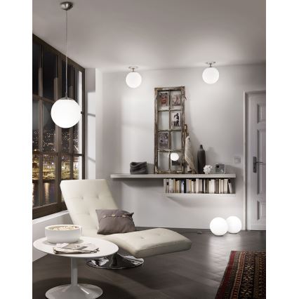 EGLO - Lestenec na vrvici 1xE27/60W/230V pr. 25 cm bela