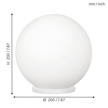 EGLO - Namizna svetilka 1xE27/60W/230V pr. 20 cm