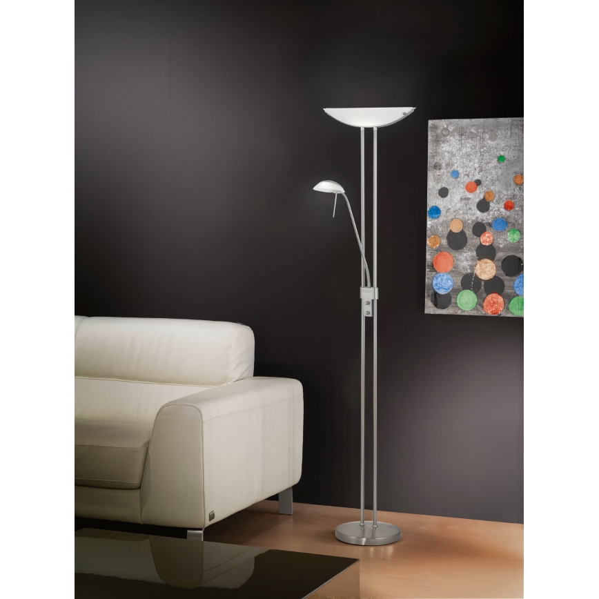 EGLO - Zatemnitvena talna svetilka BAYA 1xR7s/230W+1xG9/33W mat krom