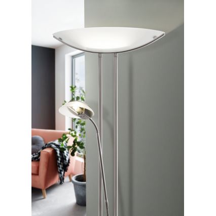 EGLO - Zatemnitvena talna svetilka BAYA 1xR7s/230W+1xG9/33W mat krom