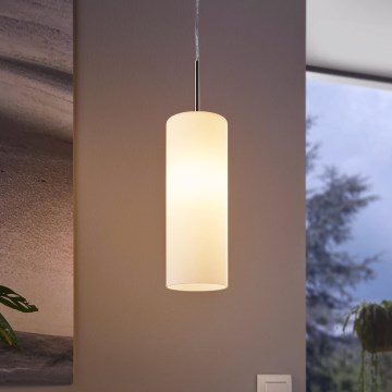 EGLO 85977 - Lestenec na vrvici TROY 3 1xE27/60W bel
