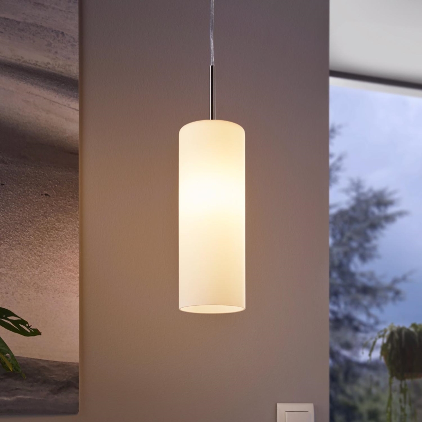 EGLO 85977 - Lestenec na vrvici TROY 3 1xE27/60W bel