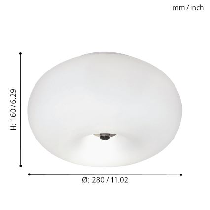 EGLO - Stropna svetilka OPTICA 2xE27/60W pr. 28 cm