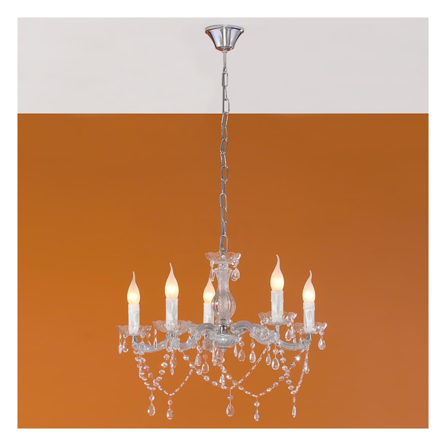 EGLO 86983 - Lestenec na verigi MOZART1 5xE14/40W