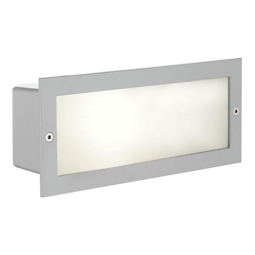 EGLO 88008 - Zunanja vgradna svetilka ZIMBA 1xE27/60W srebrna/bela IP44