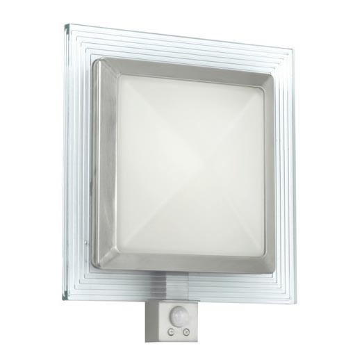 EGLO 88163 - Zunanja stenska svetilka s senzorjem PALI 1xE27/15W + 1xLED/1,28W IP44