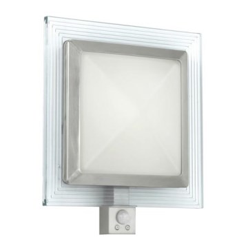 EGLO 88163 - Zunanja stenska svetilka s senzorjem PALI 1xE27/15W + LED/1,28W IP44