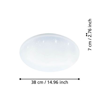 Eglo - LED Zatemnitvena stropna svetilka LED/19,2W/230V 2700-6500K ZigBee