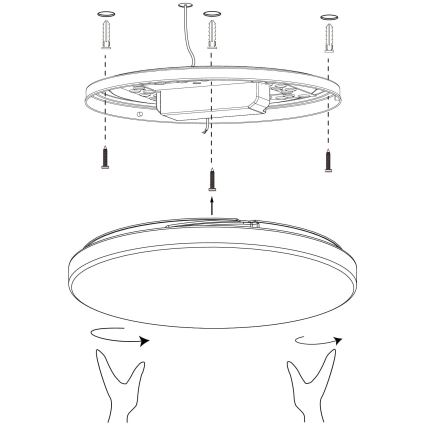 Eglo - LED Zatemnitvena stropna svetilka LED/19,2W/230V 2700-6500K ZigBee