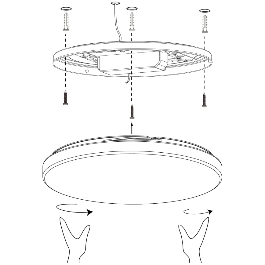 Eglo - LED Zatemnitvena stropna svetilka LED/19,2W/230V 2700-6500K ZigBee