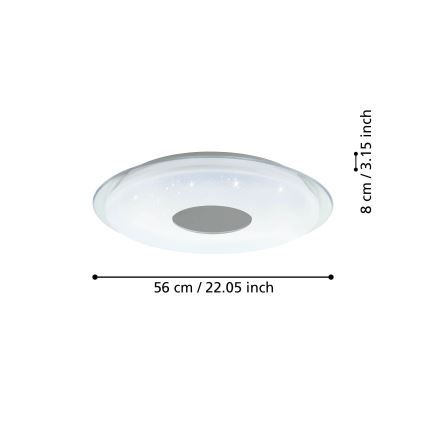 Eglo - LED Zatemnitvena stropna svetilka LED/44,8W/230V 2700-6500K ZigBee